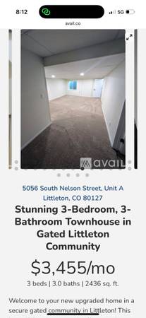 $3,455 / 3br - 2456ft2 - Casa adosada de 3 habitaciones en Littleton (Littleton)63844743412611123