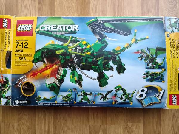LEGO Creator 4894 Mythical Creatures w Manuals & Box 99% Complete 8 in 1