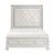 Pearl white finish bedroom with button tufted headboard and nailhead 2 thumbnail