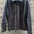 Men's brown distressed leather Bomber jacket EUC 1 thumbnail