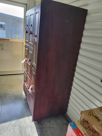 Very nice 8 drawer dresser cherry wood 70" long 20" deep 36" tall 1