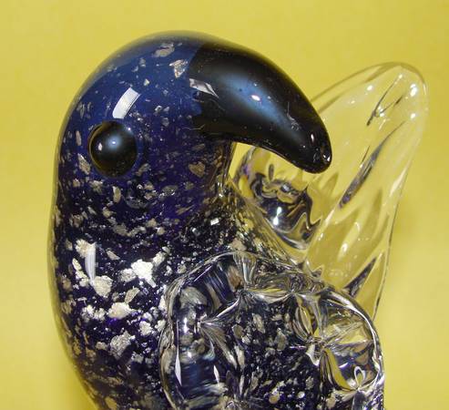 Murano Art Glass Exotic Blue Bird 1