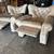 Restoration Hardware ivory leather tufted recliner chairs set of 2, nailhead win 4 thumbnail