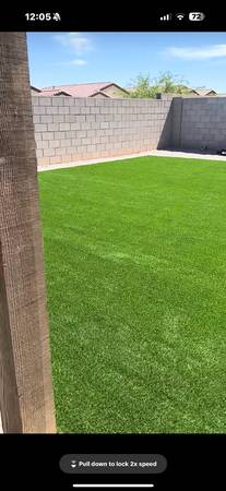 Masonry Artificial Grass Block Walls 1