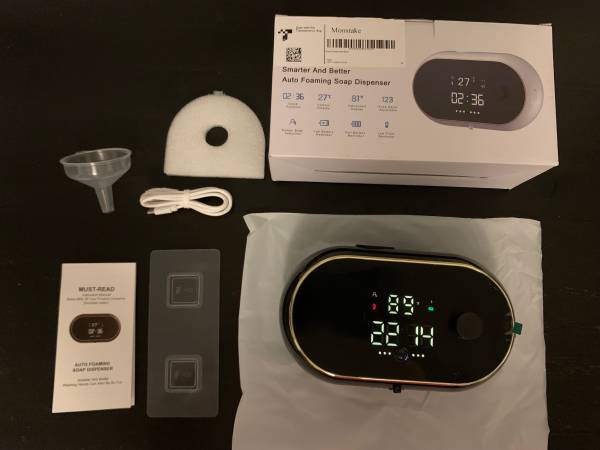 [New] Monstake Automatic Rechargeable Soap Dispenser Touchless Foaming 1