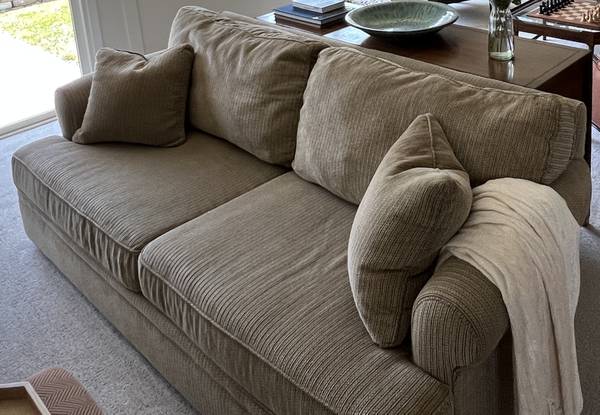 Couch made in North Carolina down pillows 92" 1