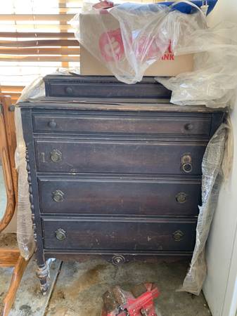 Antique 3-big drawer and 2- small drawers vanity 1