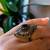 Vintage Sterling Silver Ring with Natural Garnet Stone Adjustable Size 1 thumbnail
