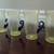 4-FENTON VASELINE / URANIUM LEMONADE GLASSES W COBALT BLUE HANDLES 2 thumbnail