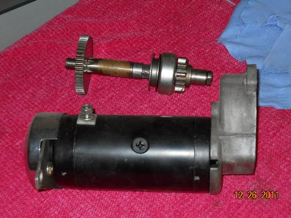 1982 hd flt starter drive shaft & pinion gear 1