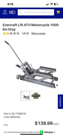 Bike Lift ATV /Motorcycle 1,000 lbs lift 1