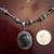 Sterling Silver Necklace with Beautiful Links and Natural Labradorite 3 thumbnail