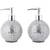 TWO Crushed Mirror Glass Mosaic Round Soap Dispenser Set- Silver Chrome 1 thumbnail