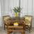 Super Cute Tiki Bamboo Boho Wicker Hawaiian 4 Piece Dining Set 1 thumbnail