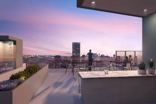 $3,396 / 1hab - 913ft2 - Horno, Comedor, Estacionamiento Privado Seguro, Sendero Peatonal en la Azotea (Koreatown)63829233246465121