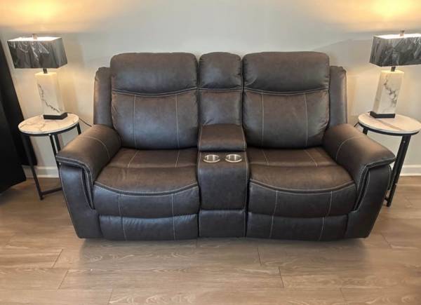 HIGHLAND RELCINING SOFA AND LOVESEAT Color: GRAPHITE (3195-10) 1