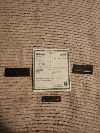 1972 Mustang Title & Numbers 1