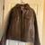 Gap Blue Jeans Leather Jacket Size Small 1 thumbnail