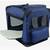 3-Door Collapsible Soft-Sided Dog Crate, Blue, 24 inch 5 thumbnail