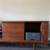 mid century modern walnut credenza media cabinet console 5 thumbnail