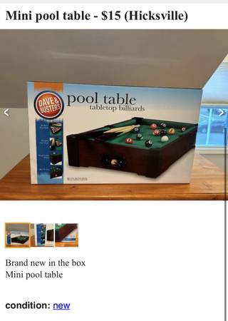 Mini pool table 1
