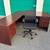 Uline L shaped Cherry Wood Desk $200 free delivery 2 thumbnail