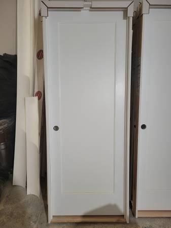 New Pre-Hung Single Panel Paint Grade Doors 1