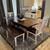 Solid, Wood Dining Table w Long Bench/4 chairs - Brown & Beige 2 thumbnail