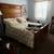 Oak bed frame with box spring/mattress 1 thumbnail