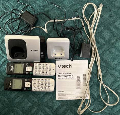 Vtech 2 Phone Set w/manuals 1