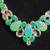 Dichroic Glass, Green Agate and Smoky Quartz Gemstones Collar Necklace 2 thumbnail