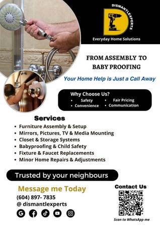 Handyman – Furniture Assembly, TV Mounting & Small Repairs (Insured) 1