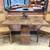 RUSTIC SOLID WOOD FARMHOUSE PEDESTAL DINING TABLE 41" x 36" 1 thumbnail