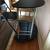 Table Black Computer desk with casters wheels and chair 4 thumbnail