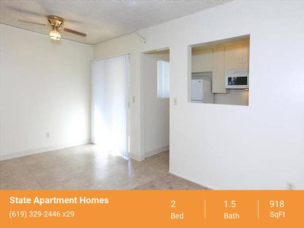 $2,959 / 2br - 918ft2 - Instalaciones de lavandería, Patio interior, Ventilador de techo, Termostato electrónico (San Diego)63663837604227123