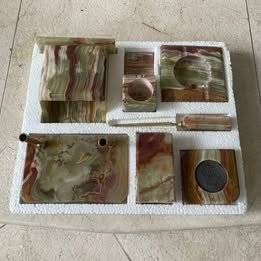 Brand New--Onyx Marble Desk Set – 8-Piece 1