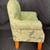 Green Floral Upholstered Doll Chair with Wood Legs 2 thumbnail