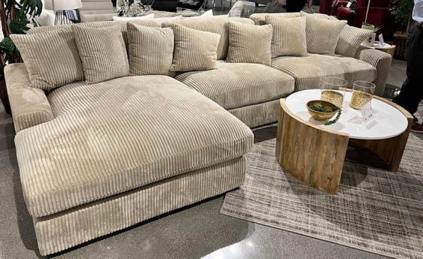 Custom Built Corduroy Sectional!!! No Money Down! $0 Interest! 1