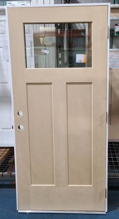 New 36" Craftsman Glass LH Outswing Fiberglass Exterior Entry Door SG 1