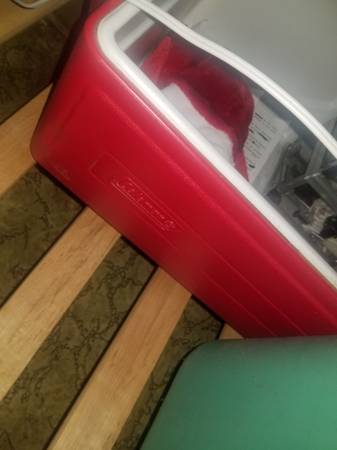 Red coleman "Party Stacker" cooler 1