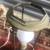 BRADLEY & HUBBARD ARTS AND CRAFTS GAS/ELECTRIC TABLE LAMP 6 PANEL GLASS SHADE Ca 9 thumbnail