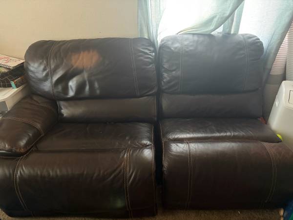 Leather sectional 1