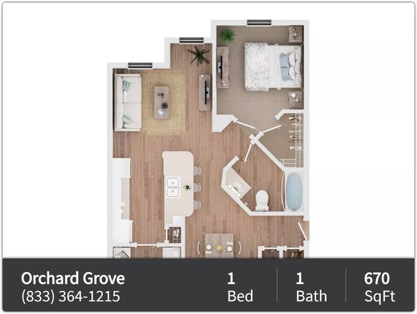 $996 / 1br - 670ft2 - ¡Estamos justo en la línea de autobús! Excelente departamento de 1 dormitorio y 1 baño de 670 pies cuadrados! (Vero Beach)63799684471041120