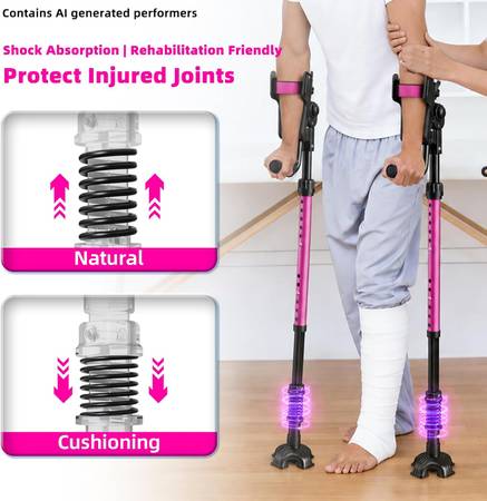 3‑Angle Adjustable Forearm Crutches (x2) -NEW IN BOX- Save $35 (2285) 1