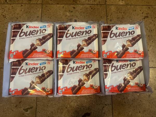 Candy 21 Packs of 4 Each Kinder Bueno Crispy Creamy Chocolate Bars - $10 (Waukesha)63470635586051120