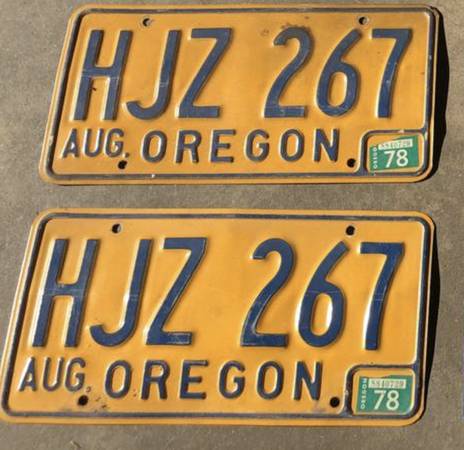 OREGON LICENSE PLATES 1