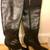 Genuine Leather Women’s High Heel Boots Black Italy Size 7 7 thumbnail
