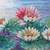 Beautiful Oil Painting "Water Lilies" - Framed 9 thumbnail