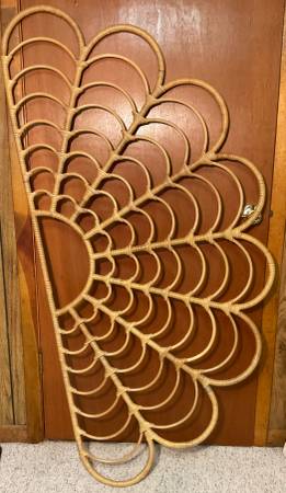 Rattan Floating Twin Size Headboard 1