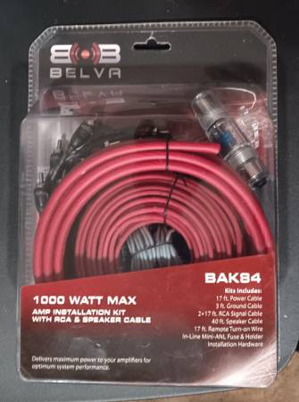 Belva BAK84 Amp Installation Kit 4-channel 1000 watt Max 1